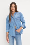 Load image into Gallery viewer, Dolly Slim Fit Denim Shirt Light Blue