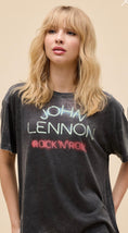 Load image into Gallery viewer, John Lennon Rock ‘n’ Roll Burnout Boyfriend Tee