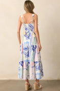 Load image into Gallery viewer, Adair Passport Print Blue Midi Dress - The Posh Loft