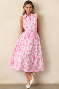 Load image into Gallery viewer, Cara La France Dianthus Pink Floral Cotton Maxi Dress - The Posh Loft