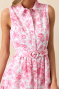 Load image into Gallery viewer, Cara La France Dianthus Pink Floral Cotton Maxi Dress - The Posh Loft