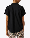 Load image into Gallery viewer, Elliott Lauren Button Front Tee Black - The Posh Loft