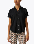 Load image into Gallery viewer, Elliott Lauren Button Front Tee Black - The Posh Loft