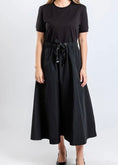 Load image into Gallery viewer, Elliott Lauren Drawstring Mixed Media Dress - The Posh Loft