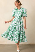 Load image into Gallery viewer, Georgia Eden Green Toile Midi Dress - The Posh Loft