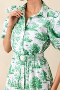 Load image into Gallery viewer, Georgia Eden Green Toile Midi Dress - The Posh Loft