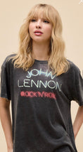 Load image into Gallery viewer, John Lennon Rock ‘n’ Roll Burnout Boyfriend Tee - The Posh Loft