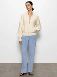 Load image into Gallery viewer, Knitted Bomber Jacket Muslin - The Posh Loft