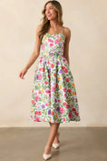 Load image into Gallery viewer, Lauren Secret Garden Belted Cotton Midi Dress - The Posh Loft