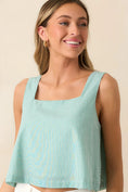 Load image into Gallery viewer, Lola Grass Green Stripe Crop Top - The Posh Loft