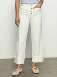 Load image into Gallery viewer, Luna Cuffed Standard Rise Jeans Bleached White - The Posh Loft