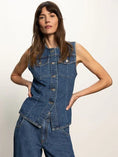 Load image into Gallery viewer, Maritime Denim Vest Perfect Storm - The Posh Loft