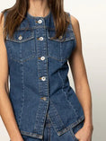 Load image into Gallery viewer, Maritime Denim Vest Perfect Storm - The Posh Loft