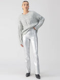Load image into Gallery viewer, Metallic Hayden Bootcut Standard Rise Pant Silver - The Posh Loft