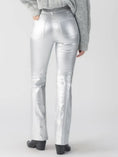 Load image into Gallery viewer, Metallic Hayden Bootcut Standard Rise Pant Silver - The Posh Loft