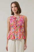Load image into Gallery viewer, Nomi Floral Tinda Smocked Peplum Top - The Posh Loft