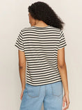 Load image into Gallery viewer, Perfect Textured Tee Macrame Black Stripe - The Posh Loft