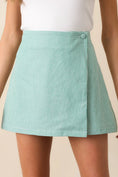 Load image into Gallery viewer, Peyton Green Stripe Skort - The Posh Loft