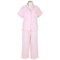 Load image into Gallery viewer, Pink Seersucker Short Sleeve Capri Pajamas - The Posh Loft