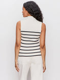 Load image into Gallery viewer, Ribbed Funnel Neck Top Light Oat/Black - The Posh Loft