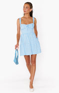 Load image into Gallery viewer, Rosie Mini Dress - Blue Cottage Gingham - The Posh Loft