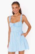 Load image into Gallery viewer, Rosie Mini Dress - Blue Cottage Gingham - The Posh Loft