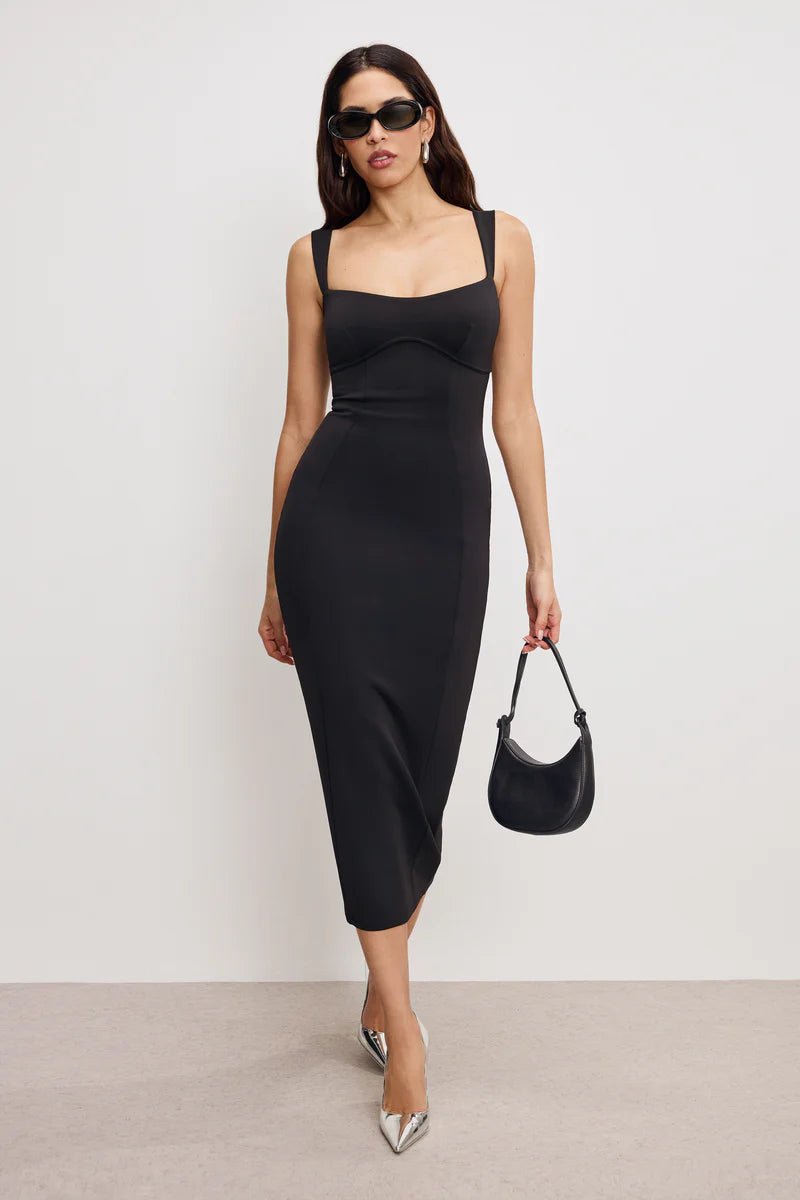 Womens | Good American | Scuba Sweetheart Midi Dress | L