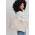 Load image into Gallery viewer, Solana Woven Vegan Leather Tote - The Posh Loft