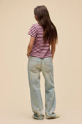 Load image into Gallery viewer, Stripe Vintage Tee Pink Rose - The Posh Loft