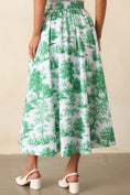 Load image into Gallery viewer, Thena Eden Green Toile Belted Midi Skirt - The Posh Loft