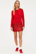 Load image into Gallery viewer, Trixie Skirt in Hot Red Sequin - The Posh Loft