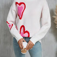 Load image into Gallery viewer, Valentine's Day Heart Peach Sweater - The Posh Loft