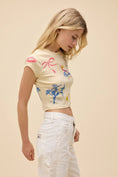 Load image into Gallery viewer, Western Flash Pointelle Tee - The Posh Loft