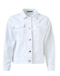 Load image into Gallery viewer, White Eyelet Denim Jacket - The Posh Loft