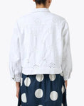Load image into Gallery viewer, White Eyelet Denim Jacket - The Posh Loft