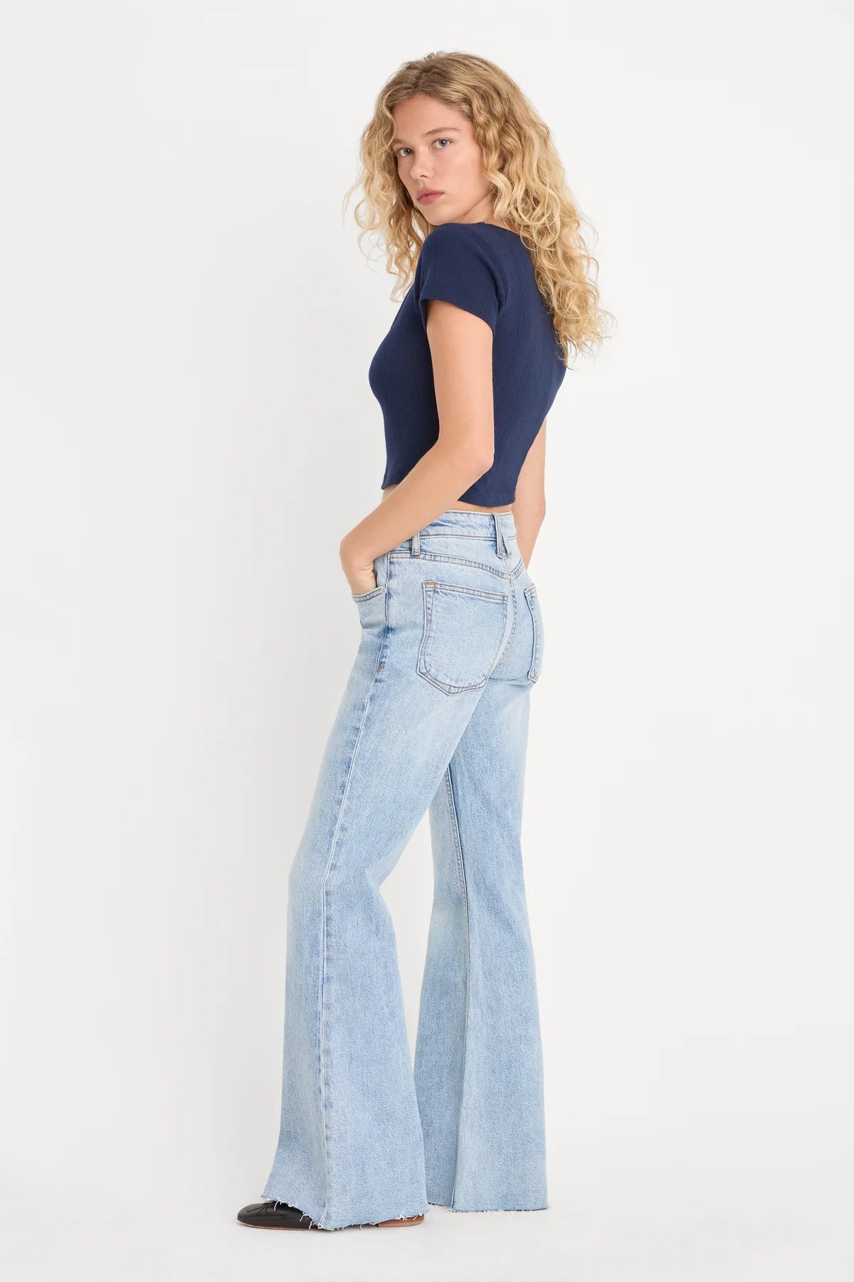 Vintage Low Relaxed Flare Jeans Indigo1288