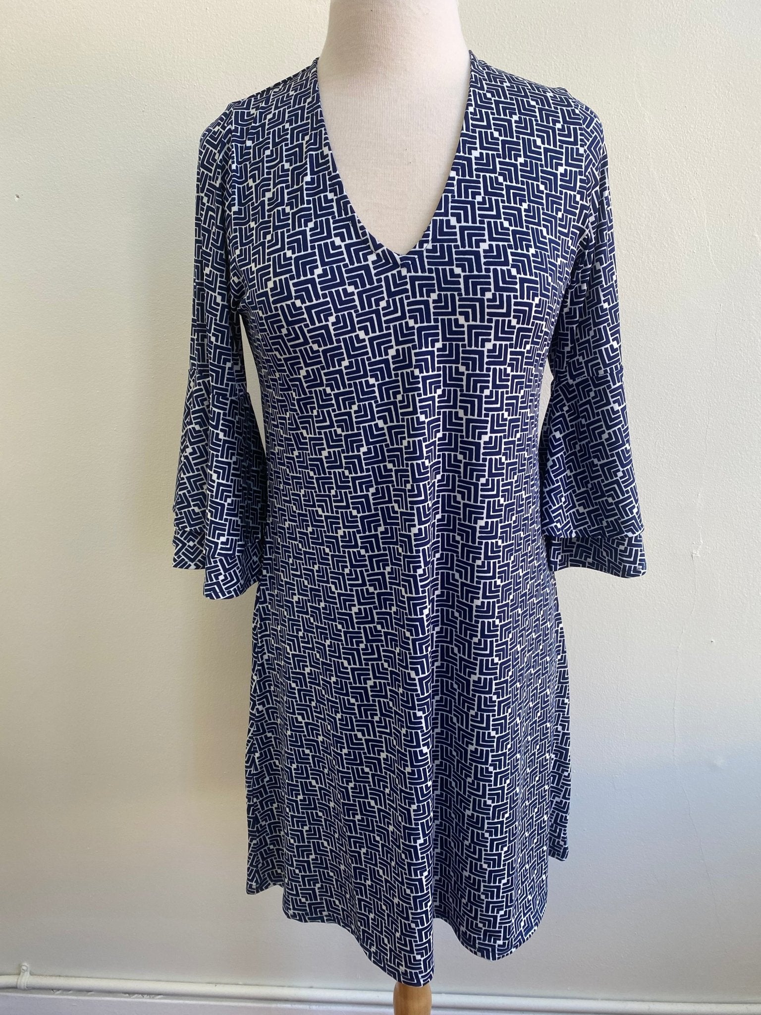 3/4 Sleeve Crane Dress - The Posh Loft