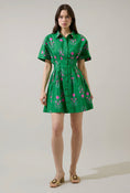 Load image into Gallery viewer, Alix Button Down Mini Dress Saura Floral
