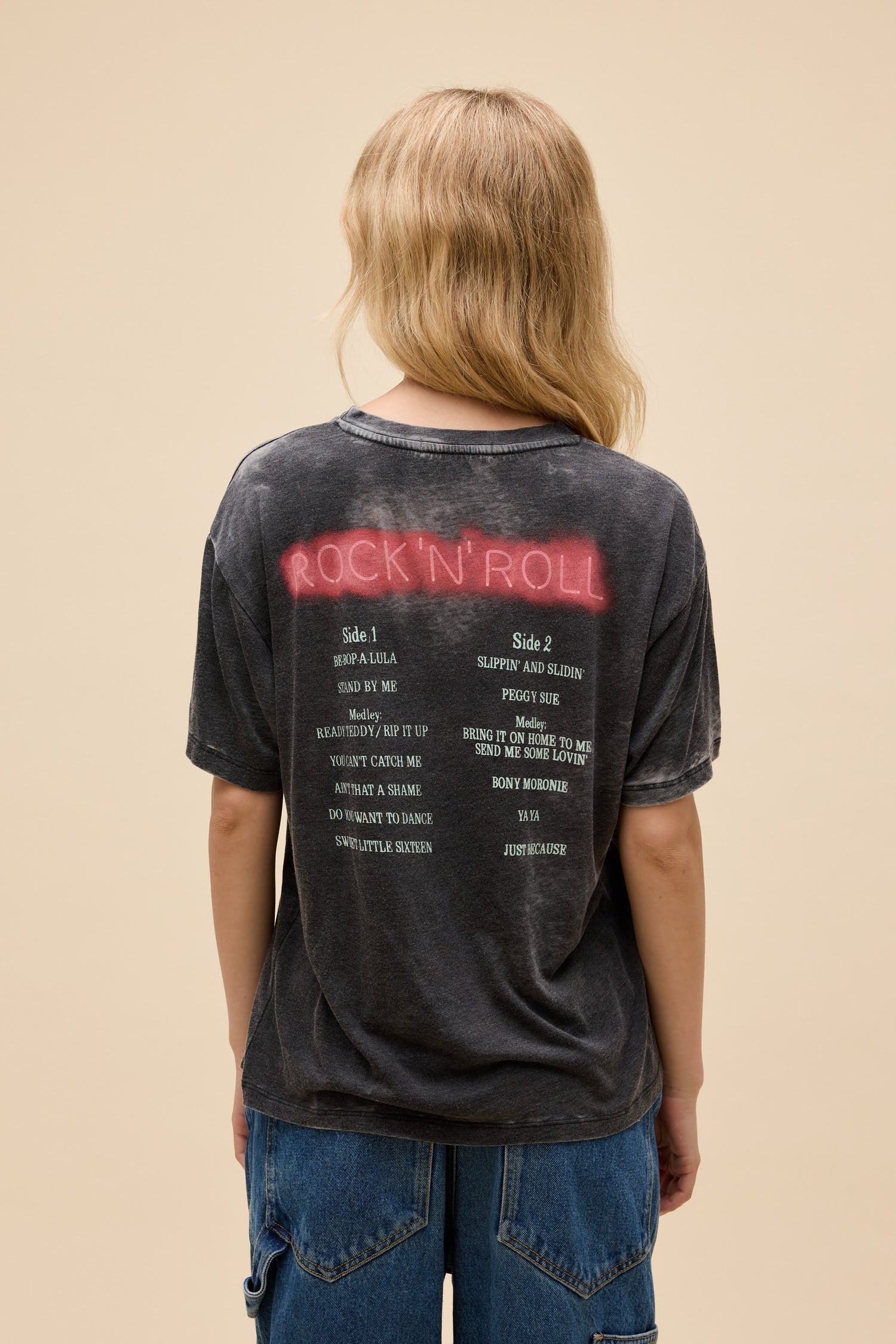 John Lennon Rock ‘n’ Roll Burnout Boyfriend Tee
