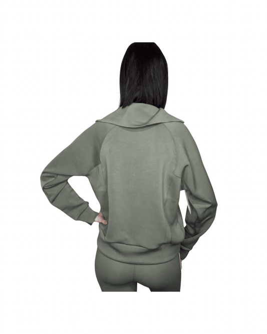AirEssentials Half Zip in Eucalyptus - The Posh Loft