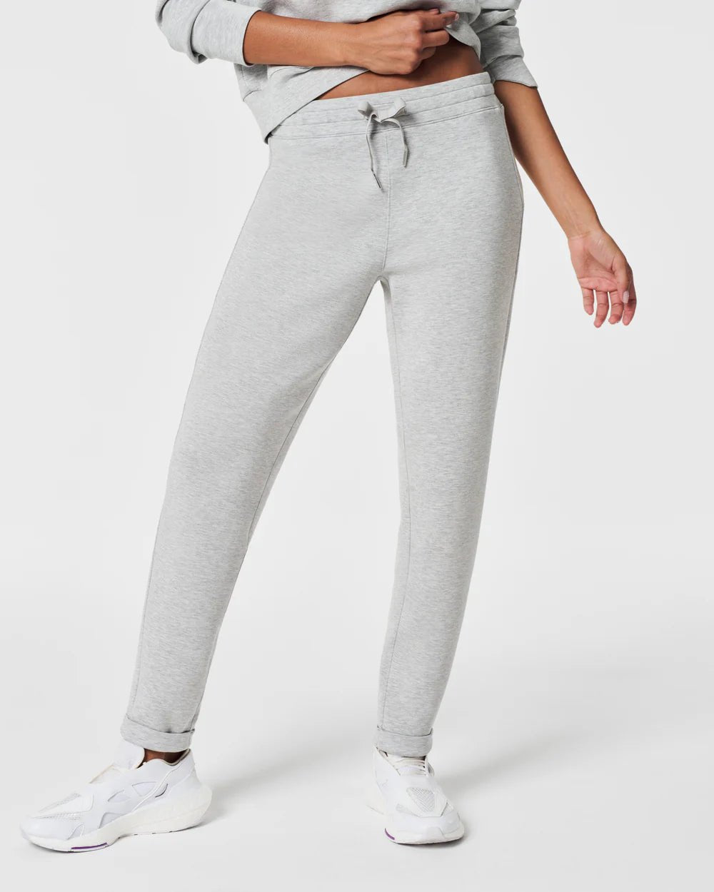 AirEssentials Tapered Pant in Light Grey Heather - The Posh Loft