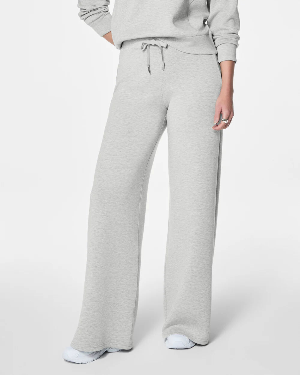 AirEssentials Wide Leg Pant in Light Grey Heather - The Posh Loft