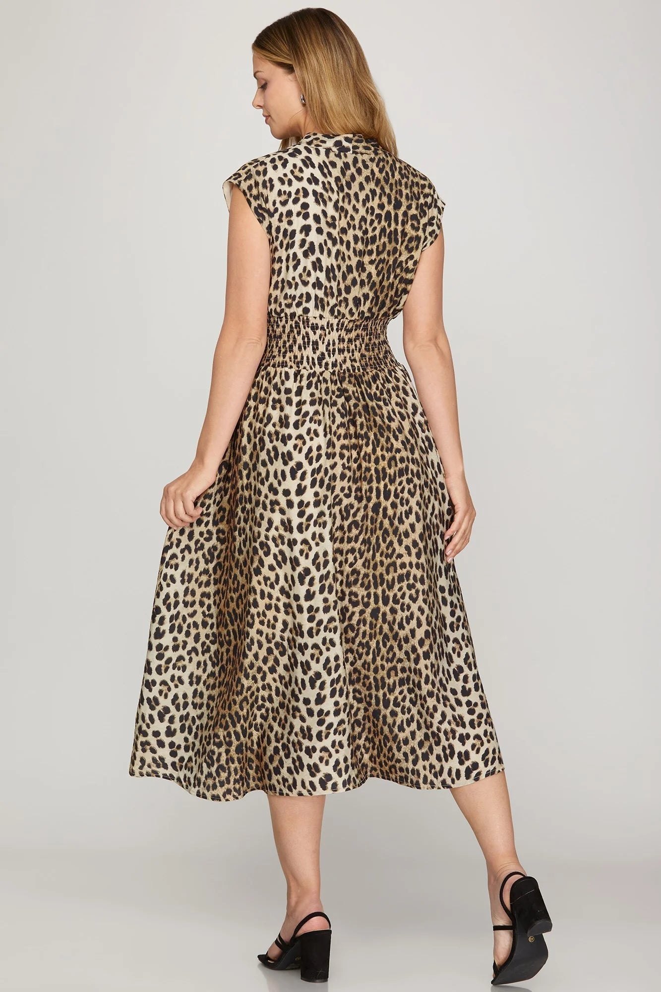 Animal Printed Midi Dress - The Posh Loft