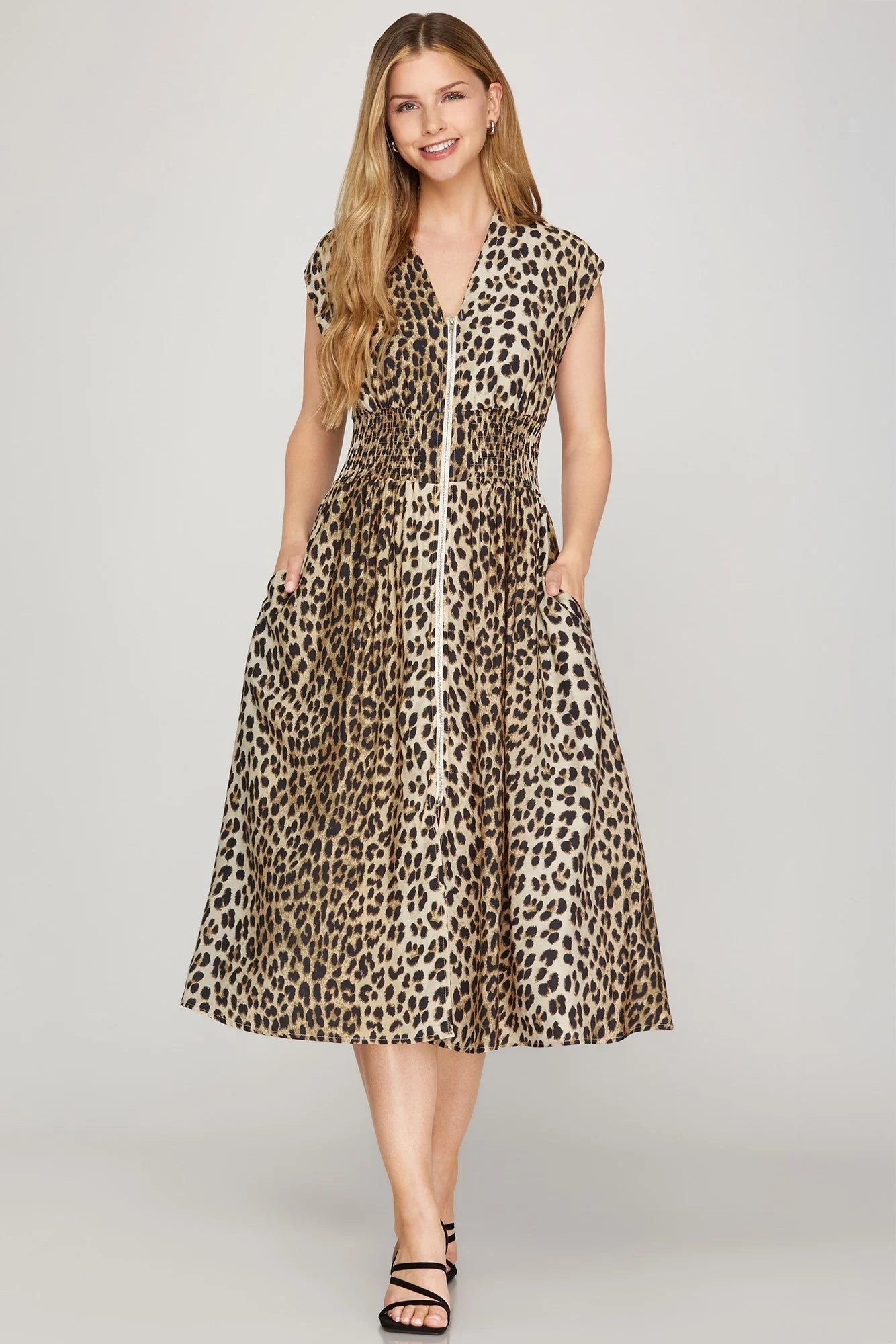 Animal Printed Midi Dress - The Posh Loft