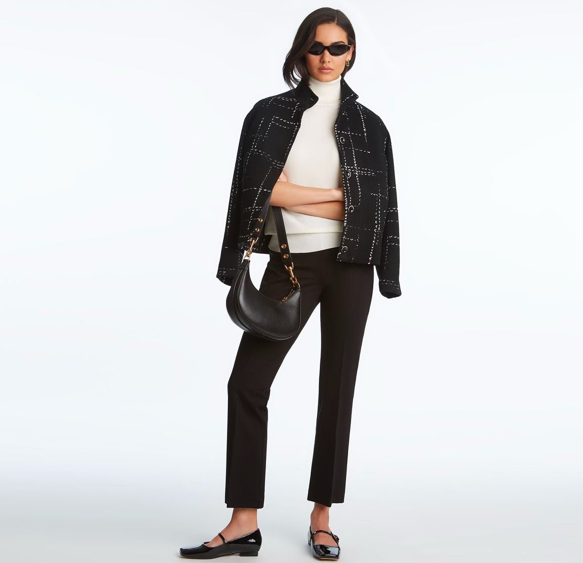 Black and White Plaid Jacket - The Posh Loft