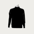 Load image into Gallery viewer, Black Whipstitch Turtleneck Sweater - The Posh Loft
