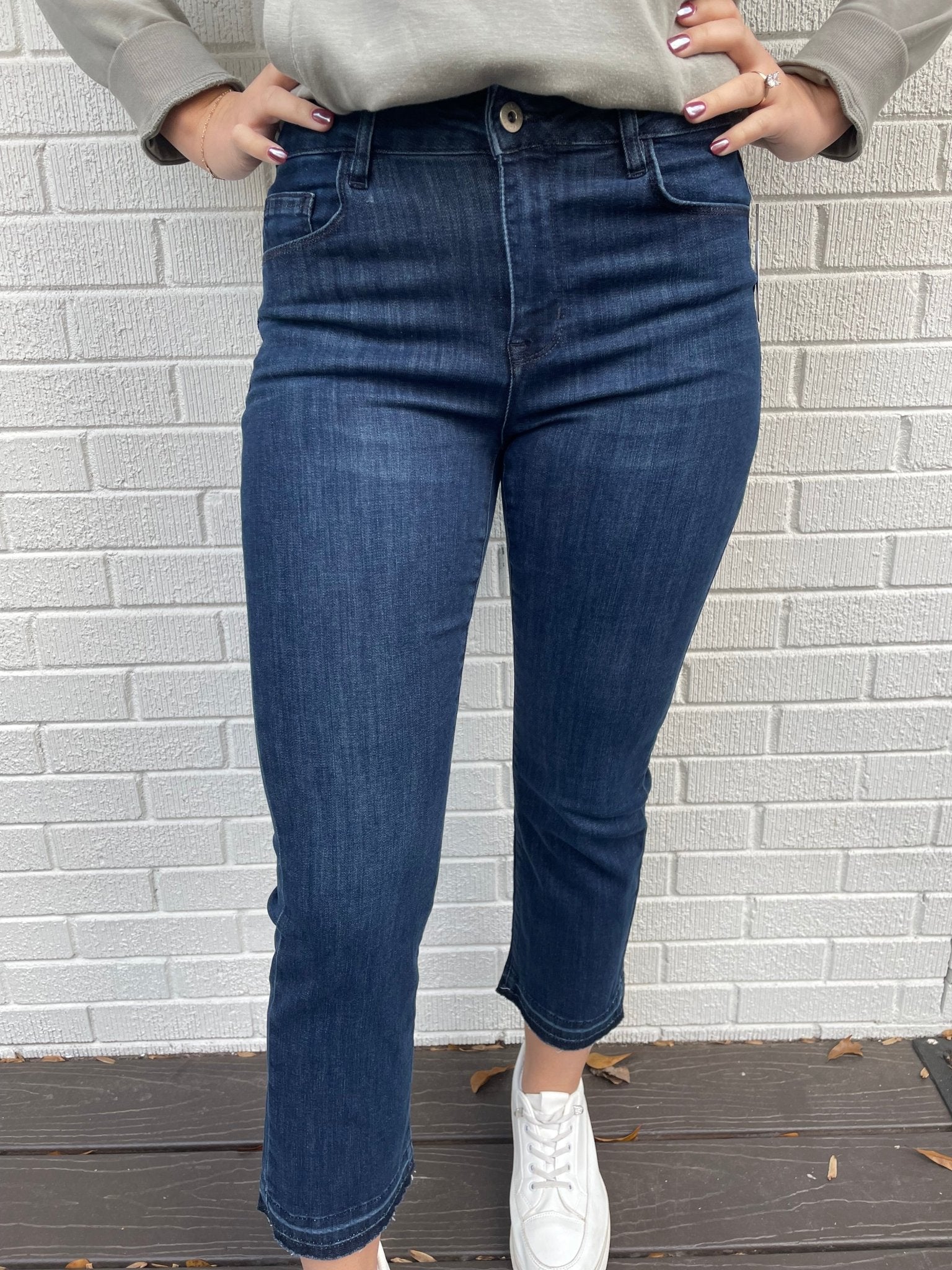 Bootcut Jeans with Raw Hem - The Posh Loft
