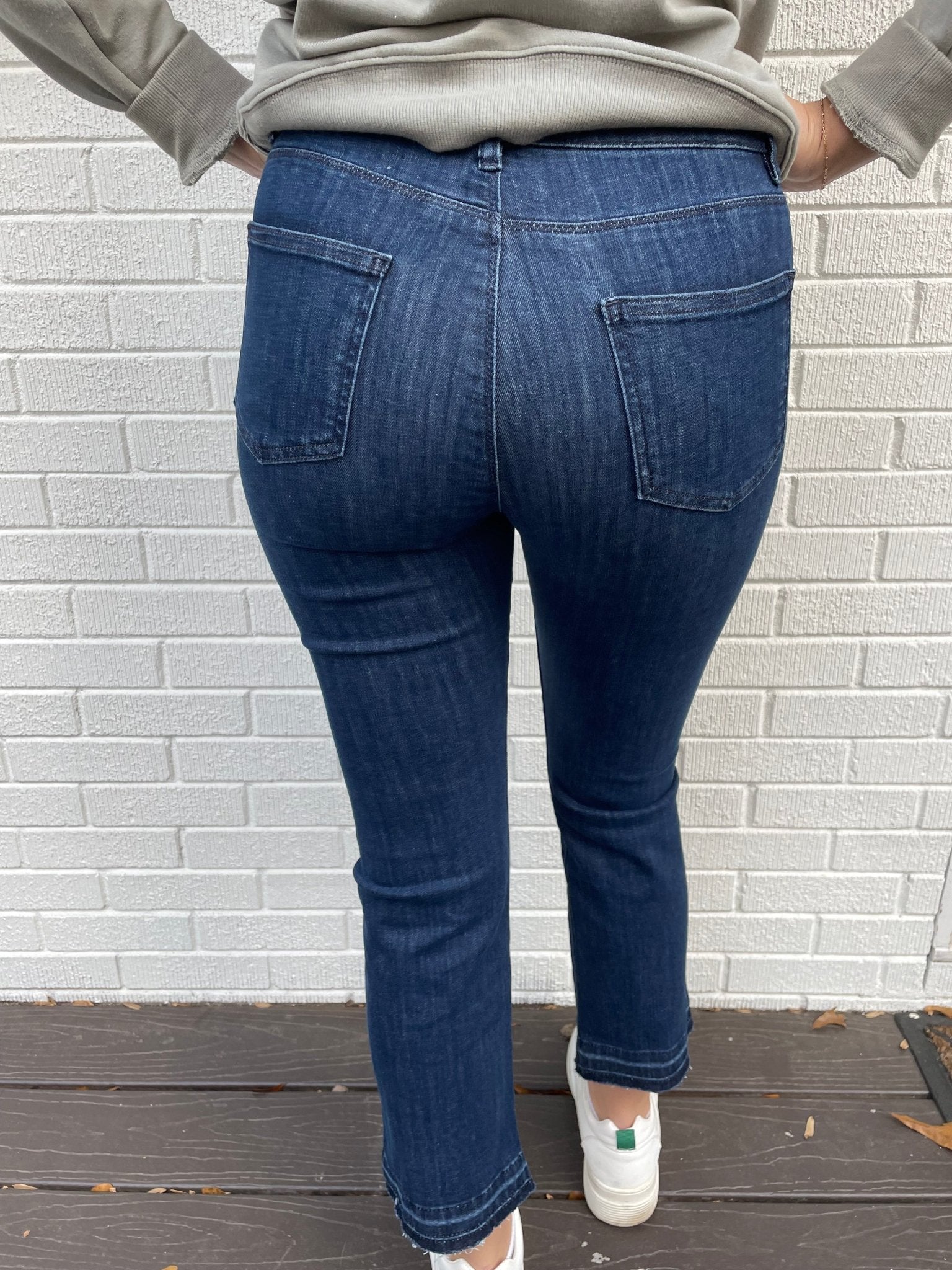 Bootcut Jeans with Raw Hem - The Posh Loft