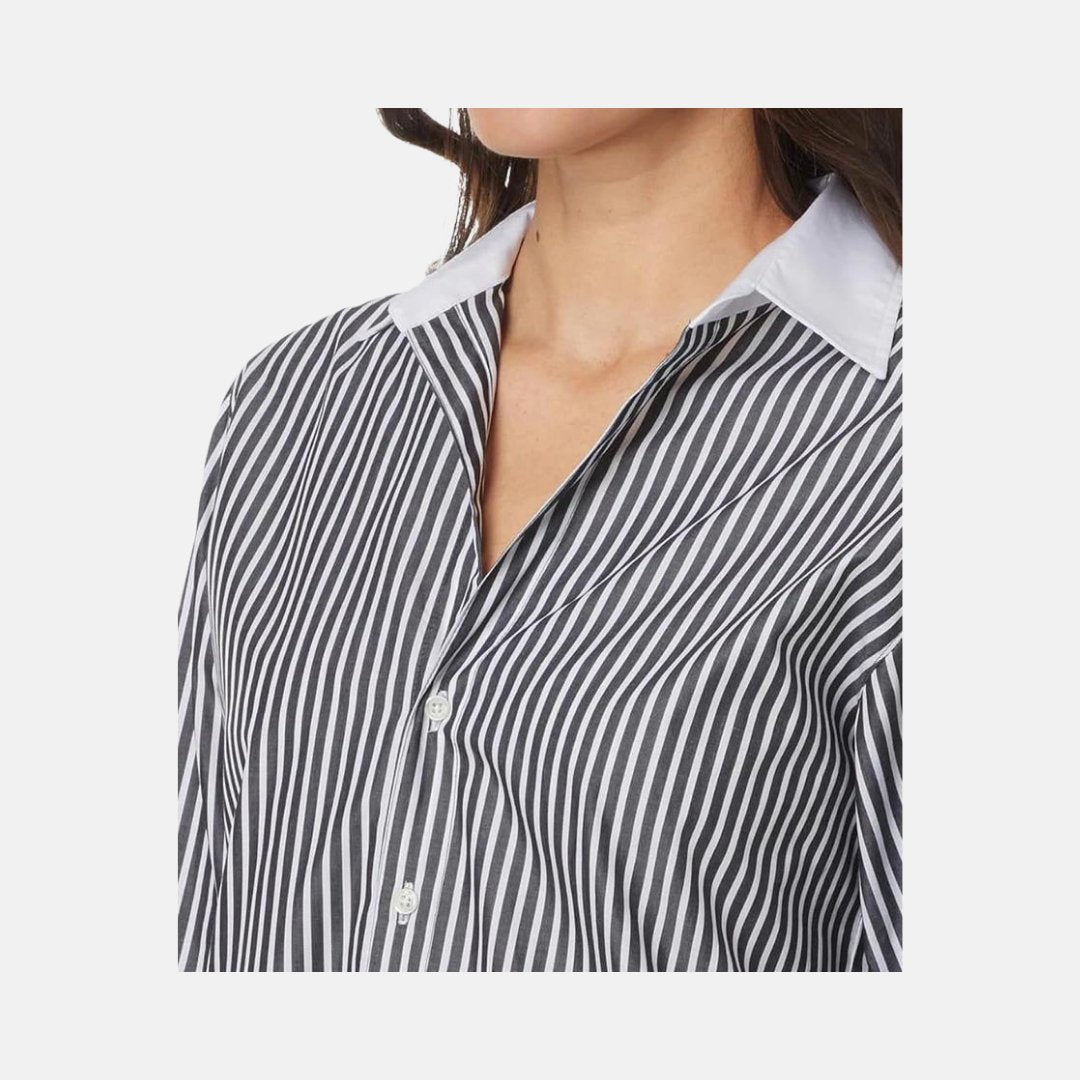 Button Front Striped Shirt - The Posh Loft