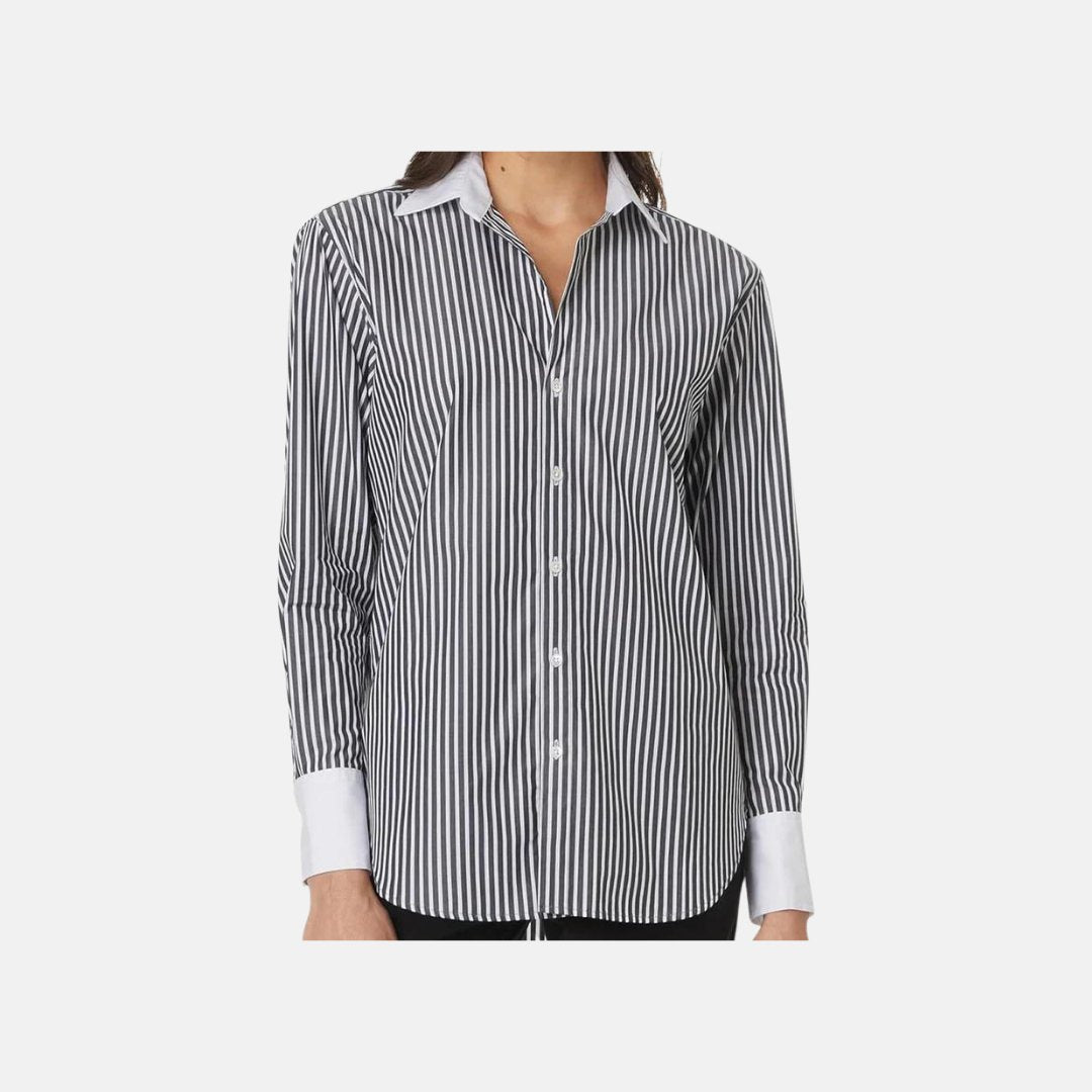 Button Front Striped Shirt - The Posh Loft